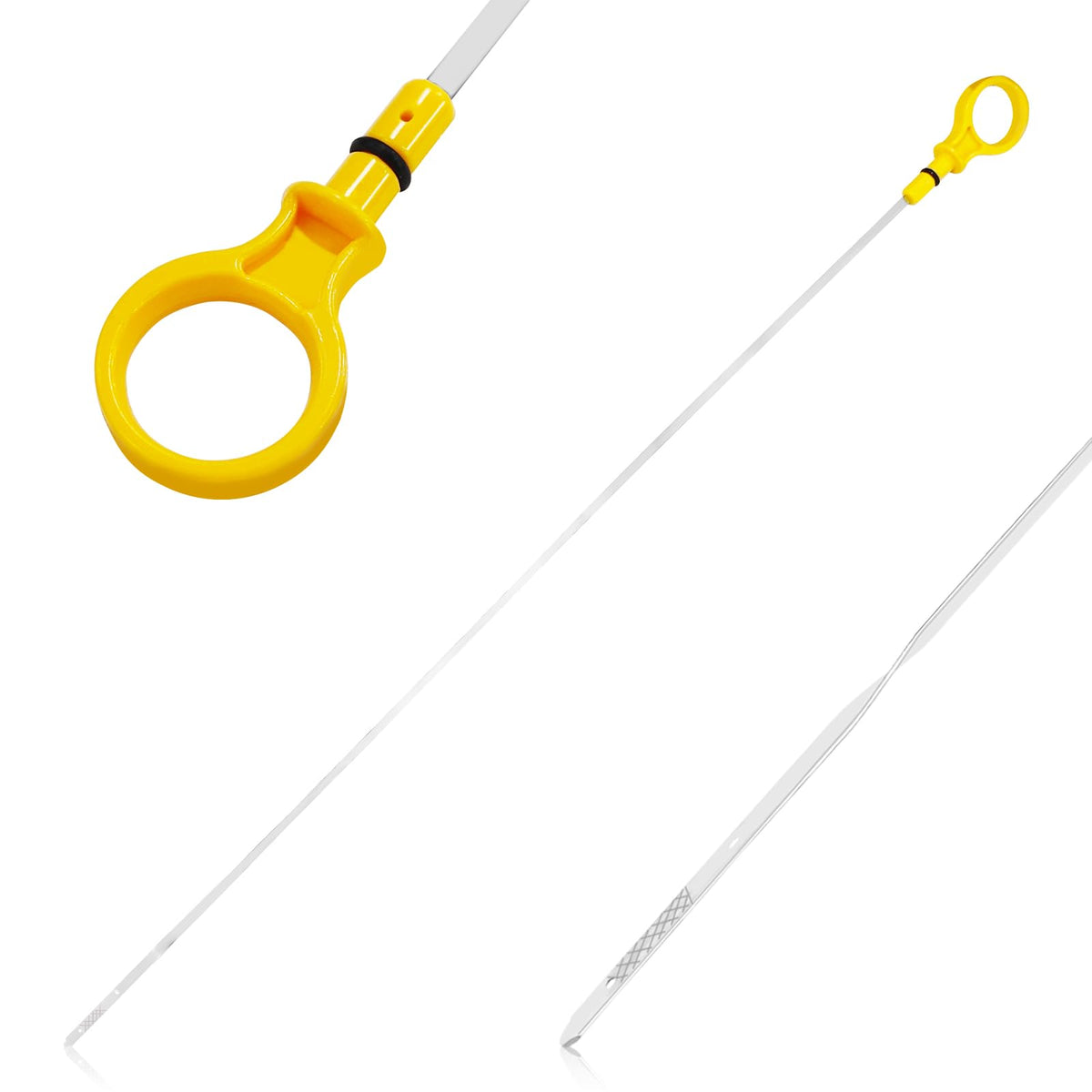 SamWinGear Oil Dip Stick for Checking Oil Fluid, Car Engine Oil Level Dipstick Indicator Stainless Steel Gauge Replacement for F