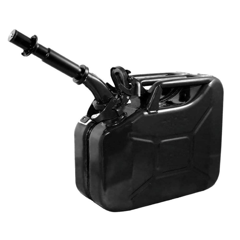 Wavian USA JC0010BVS Authentic NATO Jerry Fuel Can and Spout System Black (10 Litre)
