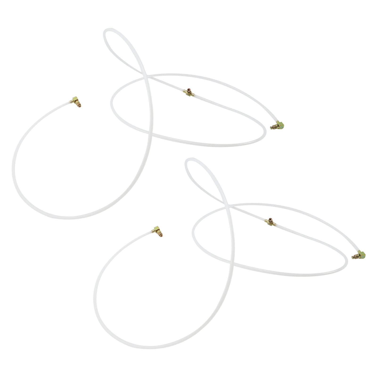 Pair(2) Convertible Power Top Hydraulic Fluid Hose Lines & Fittings Plastic Hoses Compatible With F-Ord Mustang, Mercury Cougar, Ltd, Chevy Chevelle, Oldsmobile Cutlass, Pontiac Gto