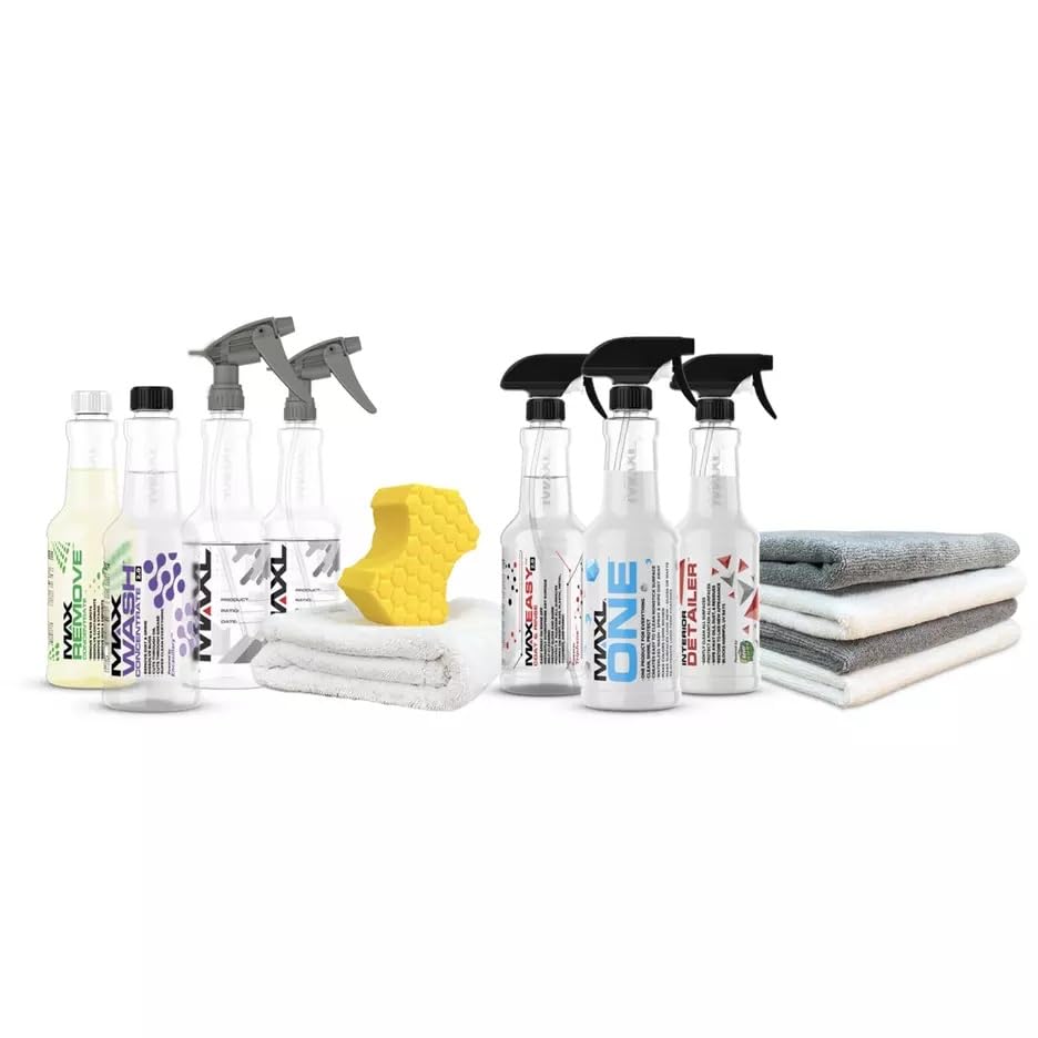 MAXL ONE Car Spray with Triphene Technology, Quick Spray & Wipe All Purpose Waterless Detailer - Clean, Shine, Paint Protect, Gl
