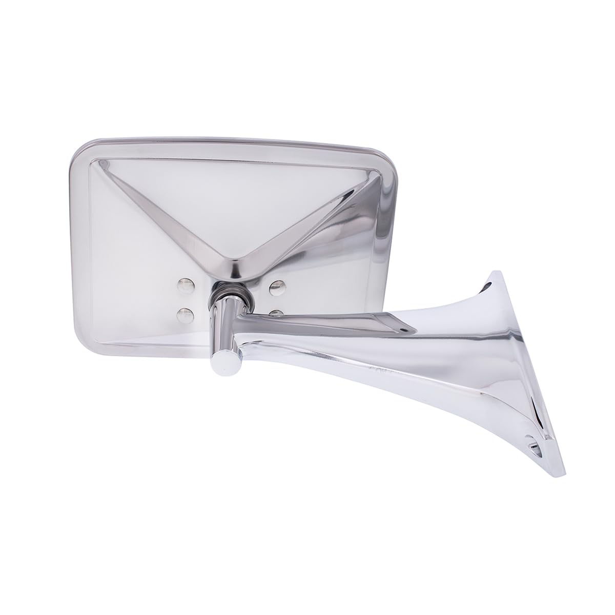 United Pacific C707202 Chrome Exterior Sport Mirror Assembly For 1970-72 Chevy & Gmc Trucks, Chrome Mirror Arm & Housing - Passe