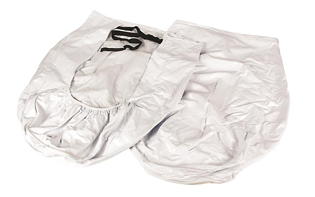 Camco 45322 Vinyl Rv Wheel & Tire Protector, 1 Pair (27 Inches-29 Inches, White)