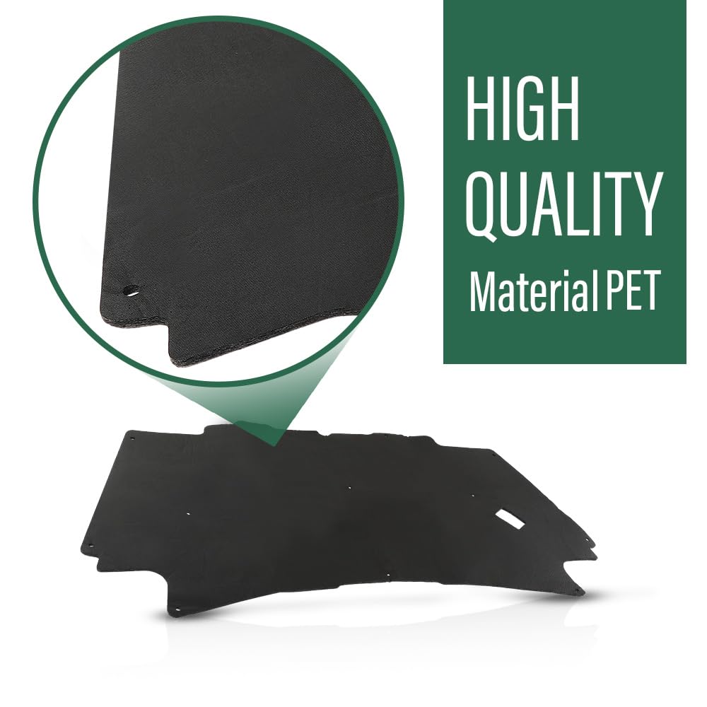 LQI Hood Insulation Pad with Clips Compatible with Dodge Ram 1500 2002-2008 Gas Only, Not for Diesel Black