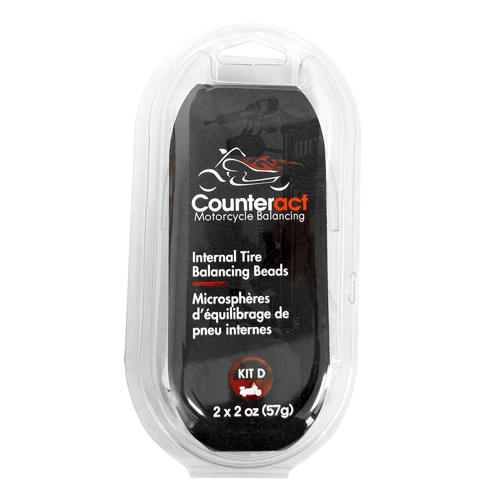 Counteract Kit-D Motorcycle Do It Yourself Tire/Wheel Balancing Beads Kit - (2) 2Oz Diy Bead Bags, (2) Valve Caps And Cores, (1)
