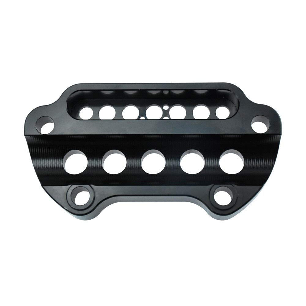 WOWTK Motorcycle Indicator Light Handlebar Top Riser Clamps Aluminum Fits for Harley Sportster XL 883 Dyna Fat Bob 1995-2020 Low