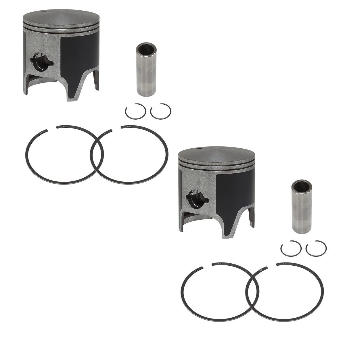 Spi, 09-813-01, 2 .010 Over Bore Piston Kits For Yamaha Fits Many Phazer & Venture 480 & 500-72.25Mm