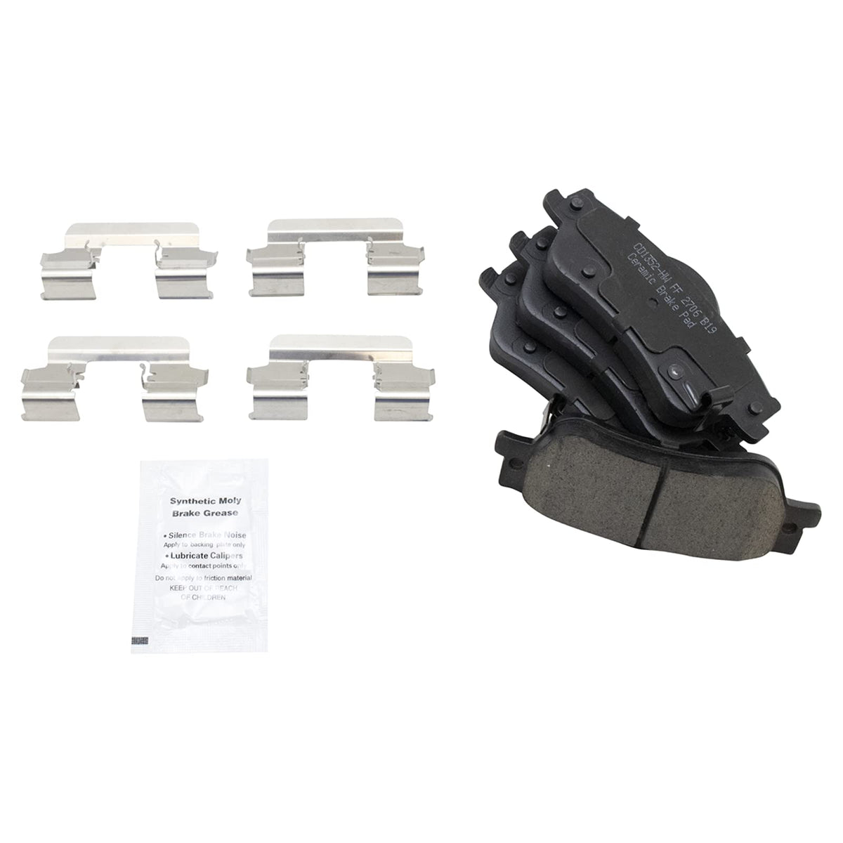 TRQ Rear Brake Pads Ceramic Compatible with 2011-2017 Chevrolet Caprice 2014 SS 2008-2009 Pontiac G8