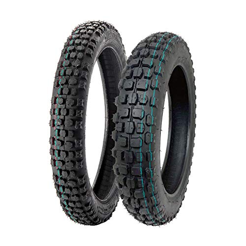 Mmg Tire Set, Front 2.50-14 Rear 3.00-12 Dirt Bike Off Road