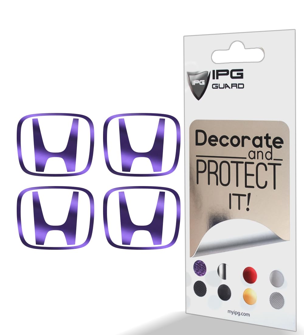 IPG Compatible with Civic Accord CRV VTEC Si Logo Cap Inner or Outer Stckers Dcals (Center Cap:2.25) (4 Units) (Metallic Purpl