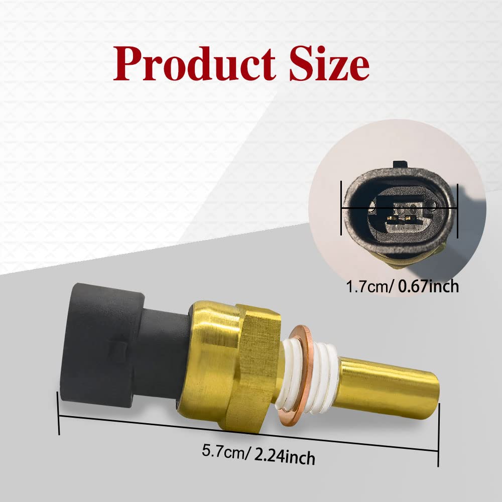 Engine Coolant Temperature Sensor, Compatible with Chevy Cavalier Cobalt Equinox Express Silverado 1500 2500 HD 3500 GMC Sierra