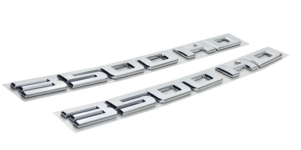 2X Chrome 3500HD Sierra Silverado Door Emblem NAMEPLATE Badge Decal 2500 HD Name FIT for Silverado (Silver)