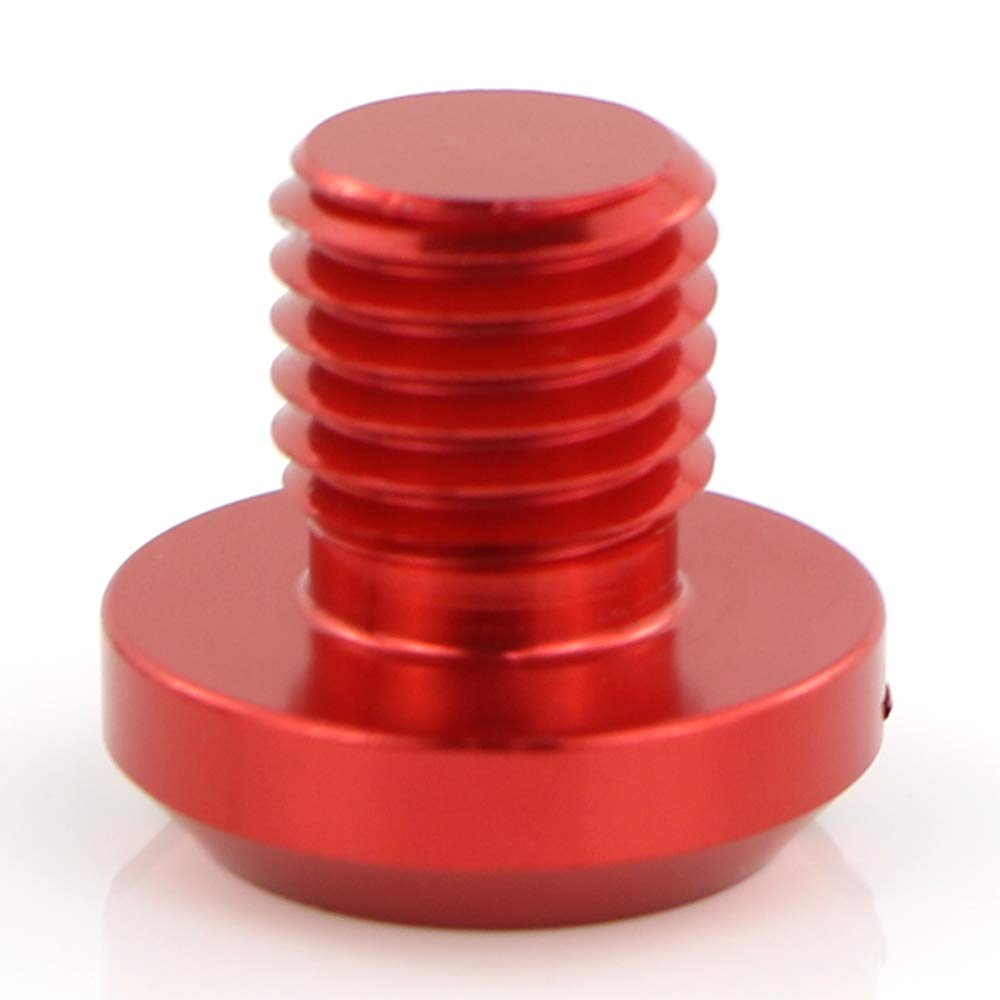 Xitomer 4 Pcs M10X1.25 Mirror Hole Plugs, Fit For Nc750S Mt/ Cb1000R/ Grom Msx125, Z250Sl/ Z400/ Z125, Speed Triple 1050 And So On, Aluminum Cnc (Red)