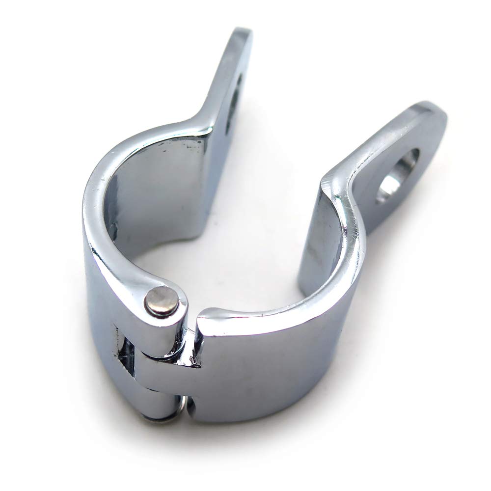 SMT-Chrome 1.25'' 1 1/4''Crash Bar Mount Longhorn Footpeg Clamps Replacement [B017QP796E]