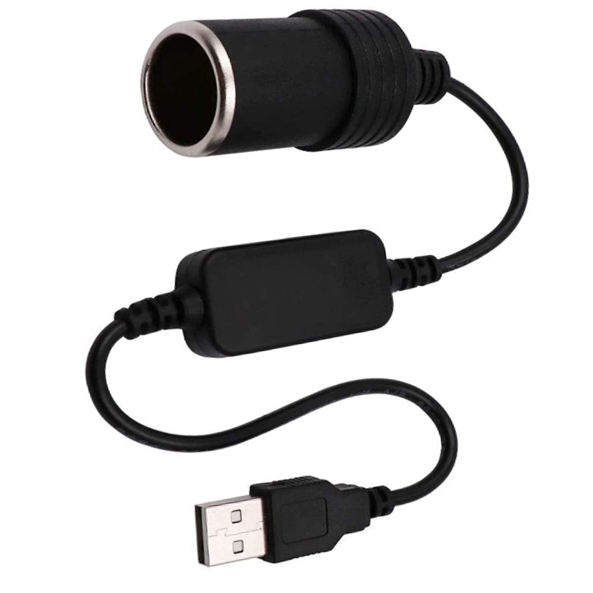 Dfsucces Usb A Male To 12V Car Cigarette Lighter Socket Female Power Converter Cable,Fit For Driving Recorder, Electronic Dog, C