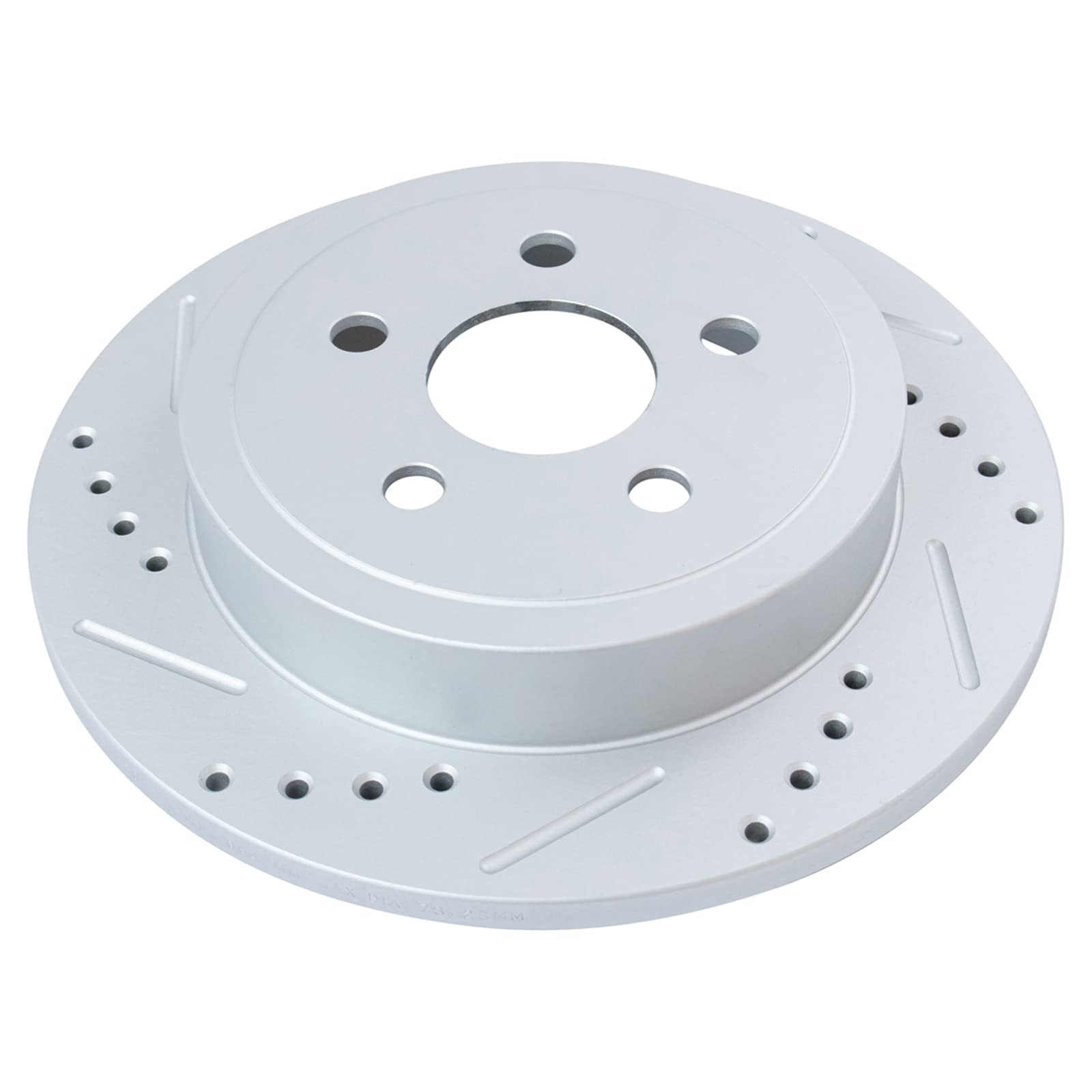 Trq Rear Performance Brake Rotors Set Premium G-Coated Cross Drilled & Slotted Compatible With 2003-2006 Chrysler Pt Cruiser 200