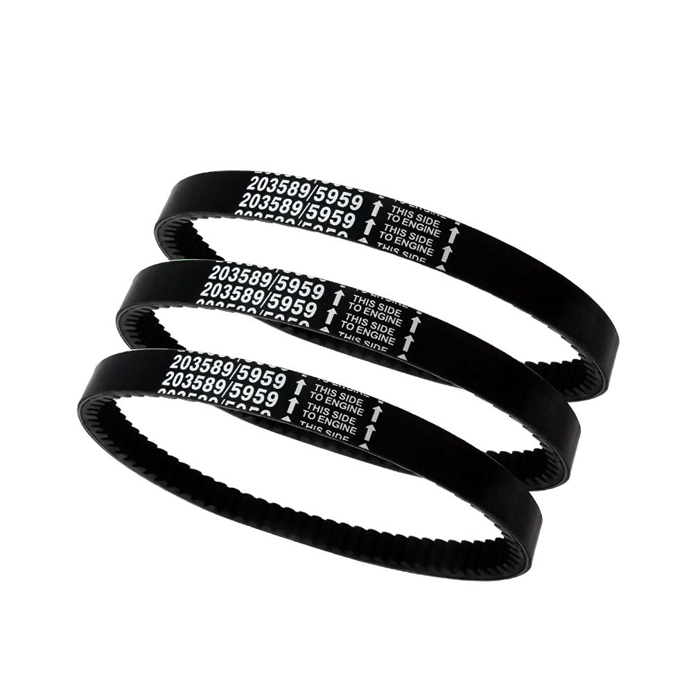 3pcs 30 Series Go Kart Drive Belt Replaces Manco 5959 / Comet 203589 Tapered one Side