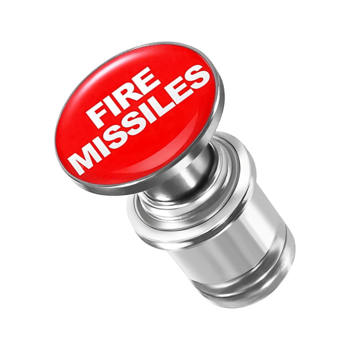 AUCELI Fire Missiles Button Car Cigarette Lighter Plug, Aluminum Alloy Push Button Cigarette Lighter Replacement For Most Vehicl
