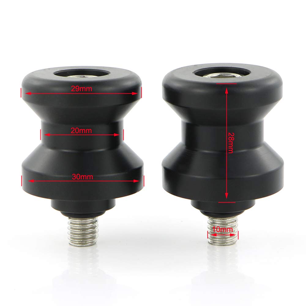 Xitomer Aftermarket Pom Plastic Swing Arm Bobbins/Sliders/Spools M10, Fit For Zx-6R, Zx-10R, Z1000, Ninja 250/300/ 650R, Versys 650, Zx-14, 1090/1290 Adv