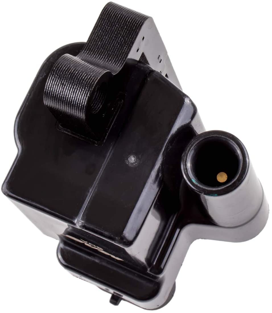 MAS Set of 8 Square Ignition Coil Pack UF271 &OEM ACDelco 6 Platinum Spark Plugs& 8.5mm Wires Compatible with Chevy Silverado Su