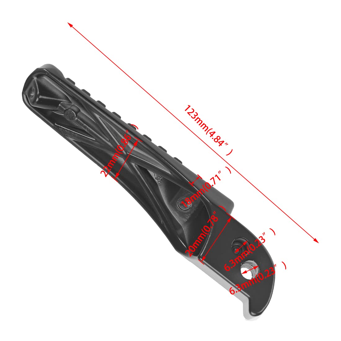 Yoxufa Mini Bike Foot Pegs Foot Rest Kit For Coleman Mini Bike Ct200U Trail 200 Ct200U-Ex Bt200X Ct100U Cc100X 97Cc 100Cc 3.0Hp 196Cc 200Cc 6.5Hp Powersports Parts Black