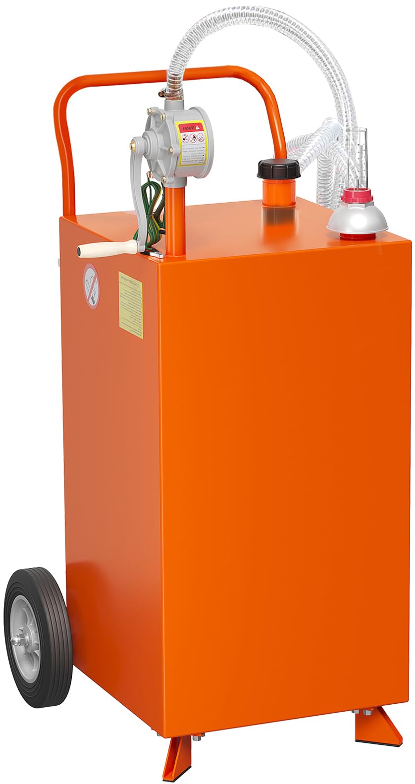GarveeTech 45 Gallon Fuel Caddy,Fuel Storage Tank with Manual Transfer Pump,Gasoline Diesel Fuel Container for Cars, Lawn Mowers