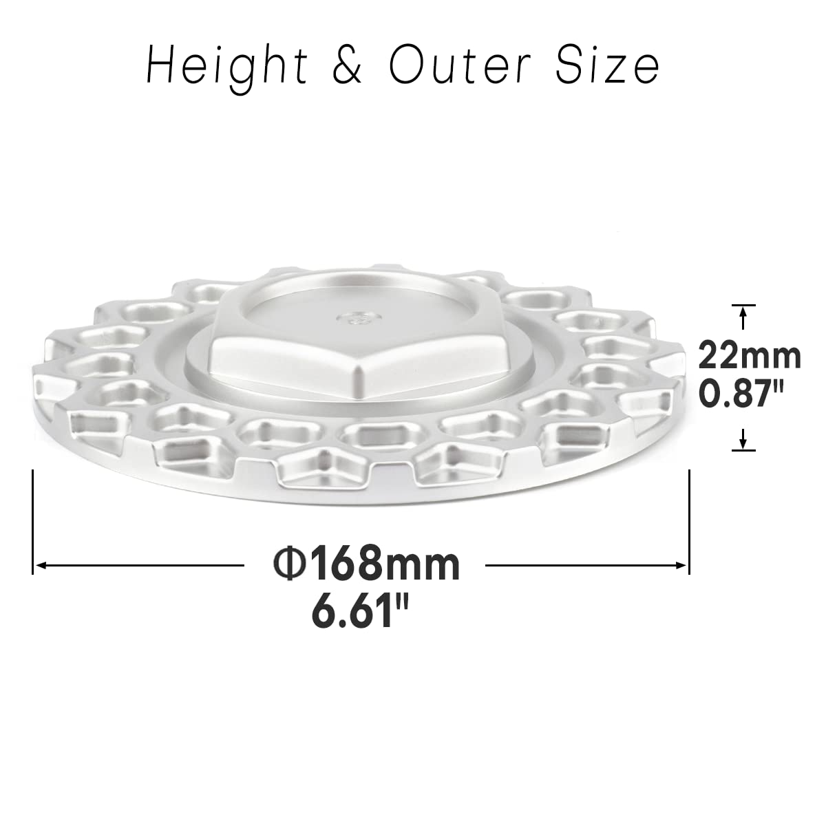 Gtownworks 6.61In Wheel Center Caps For Bbs Rs Racing Str 606 Bbs Style 5, 4Pcs 168Mm Hub Cap
