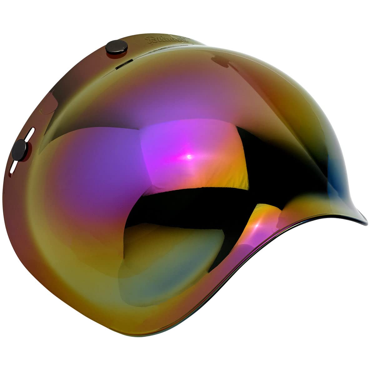 Biltwell Bubble Shield Rainbow Mirror - Anti-Fog, Scratch Resistant, Uv/A Uv/B Resistant