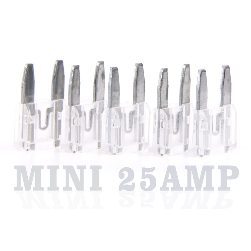 Fymusing 20 Pcs 25A Mini Blade Fuse, Automotive Fuse For Car Truck