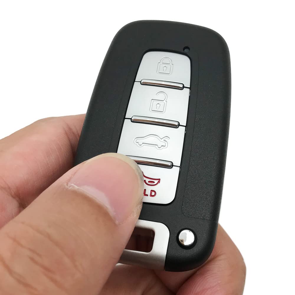 4 Buttons Replacement Key Fob Cover Fit For Hyundai 2011-2015 Sonata 2011-2013Elantra 2009-2014 Genesis 2011-2017 Veloster Repla