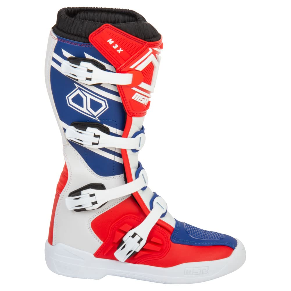 Msr M3X Motocross Boot (11, Red/White/Blue)