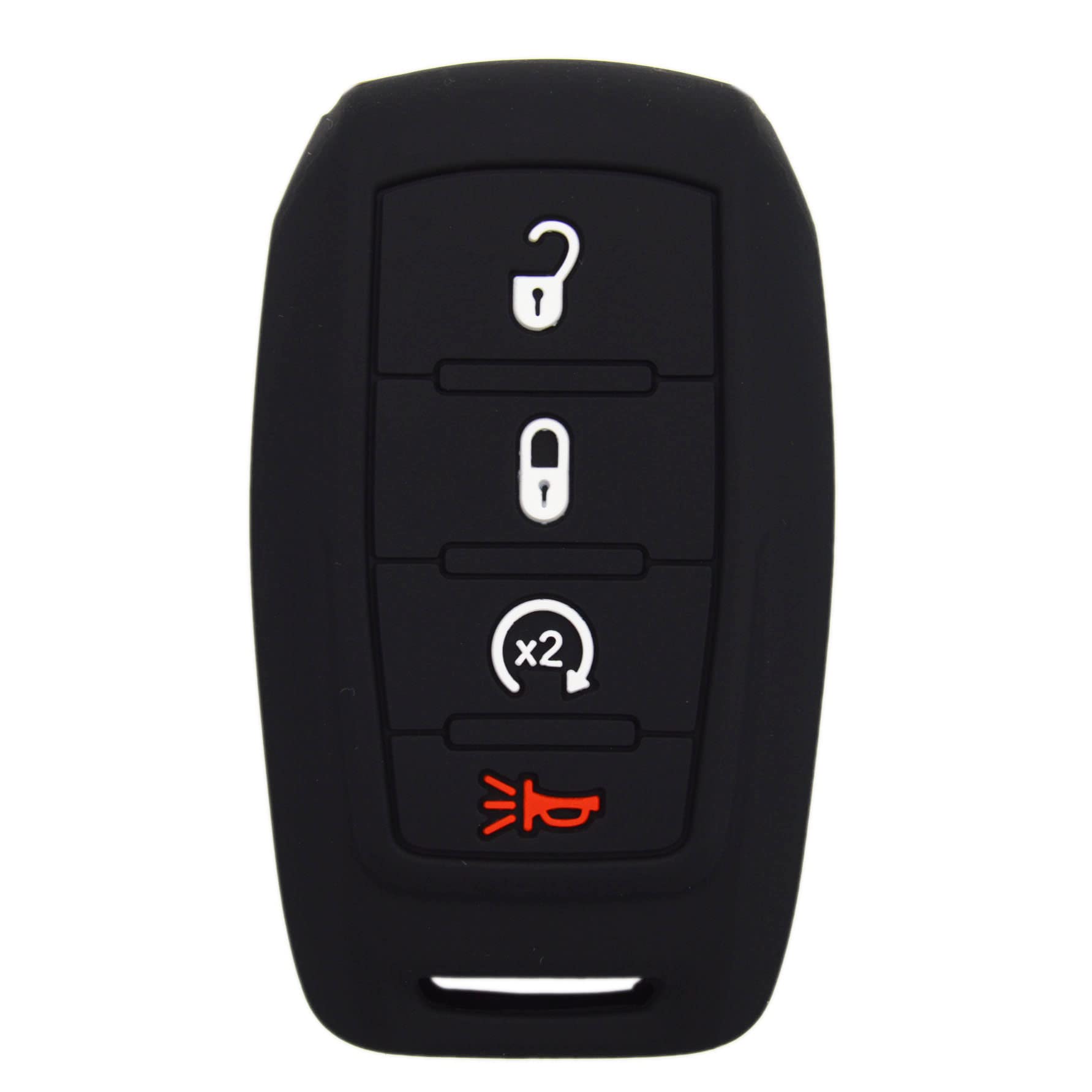 Zorratin Silicone Remote Key Fob Cover Case Protector for Ram 1500 2500 3500 2019 2020 2021 2022 2023 2024 2025 4 Buttons