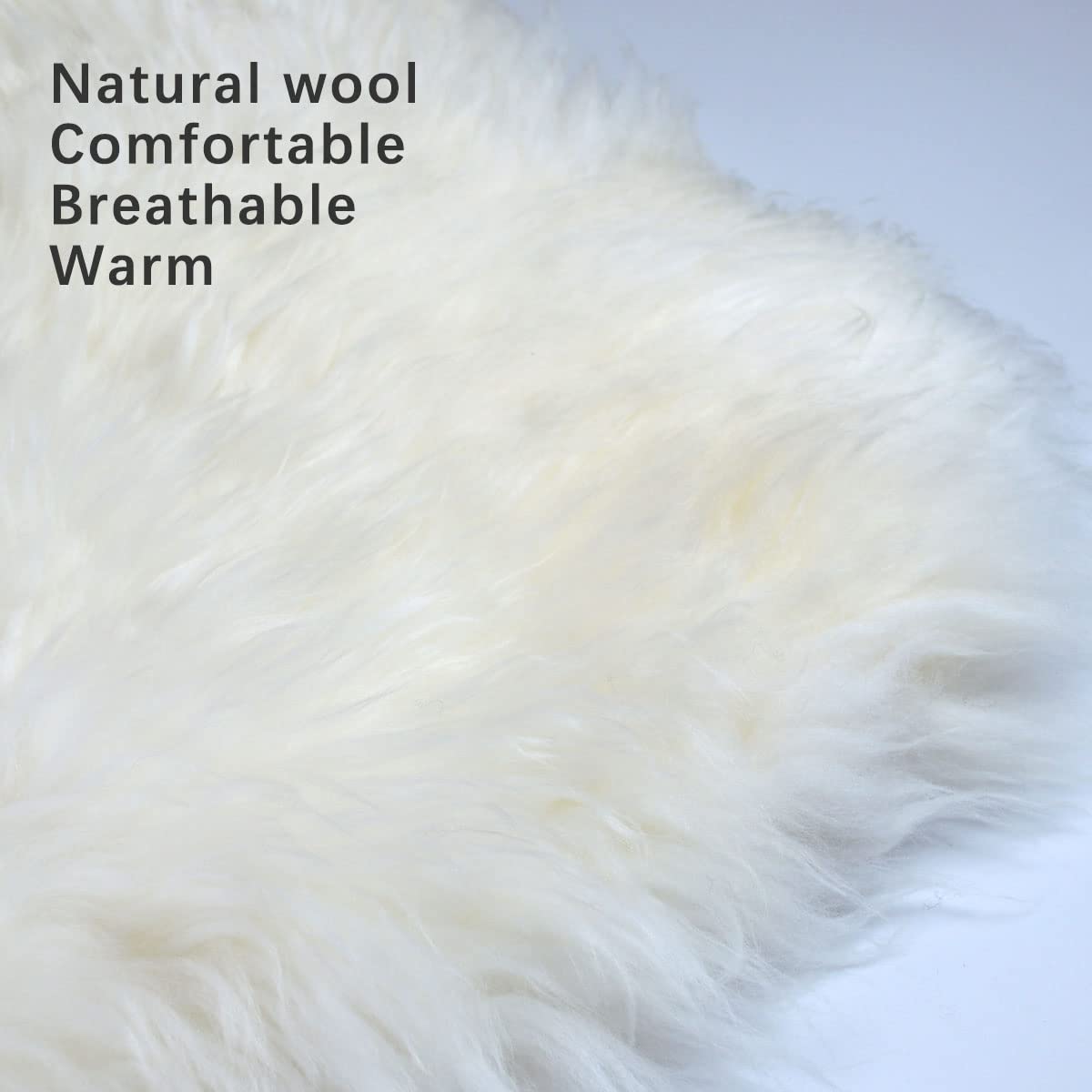 Gracefur A Pair Genuine Sheepskin Seat Covers, Long Wool Front Car Seat Covers, Easy To Install, Airbag Compatible Universal Fit