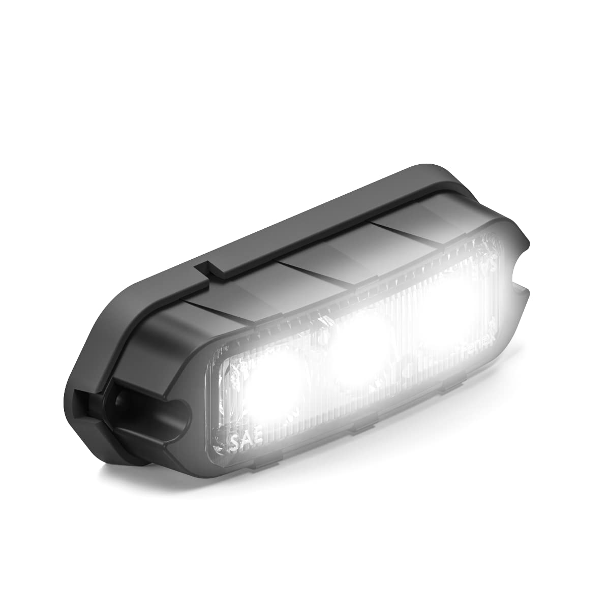 Feniex Industries - White T3 Surface Mount For Emergency, Warning, And Tow Vehicles. Compact Led Perimeter Light Single Color (White)