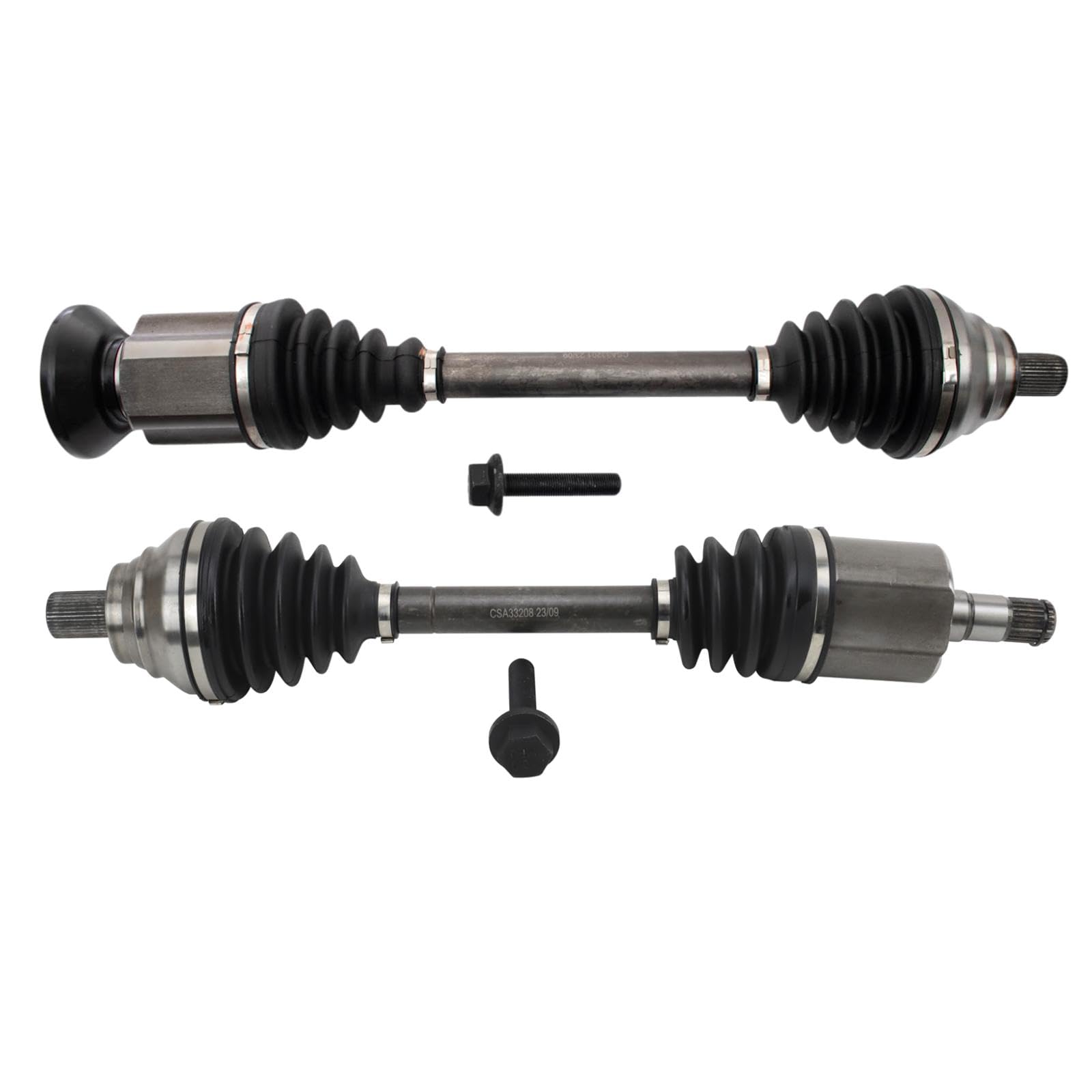 TRQ Front CV Axle Shaft Assembly Set Compatible with 2015-2018 Audi Q3 Quattro 2009-2017 Volkswagen Tiguan 2018 Tiguan Limited