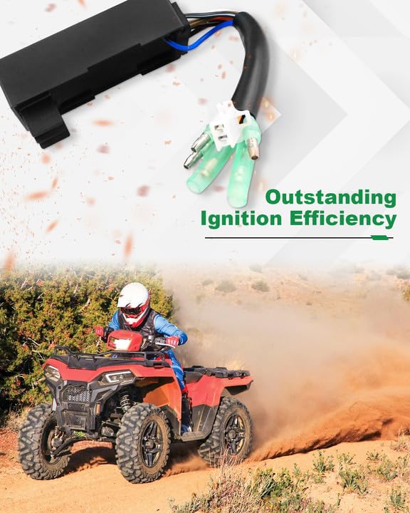 CDI Box Ignition Coil Kit Fits for Polaris Sportsman 90 Predator Scrambler 50 90 ATV, with Voltage Regulator Rectifier&Spark Plu