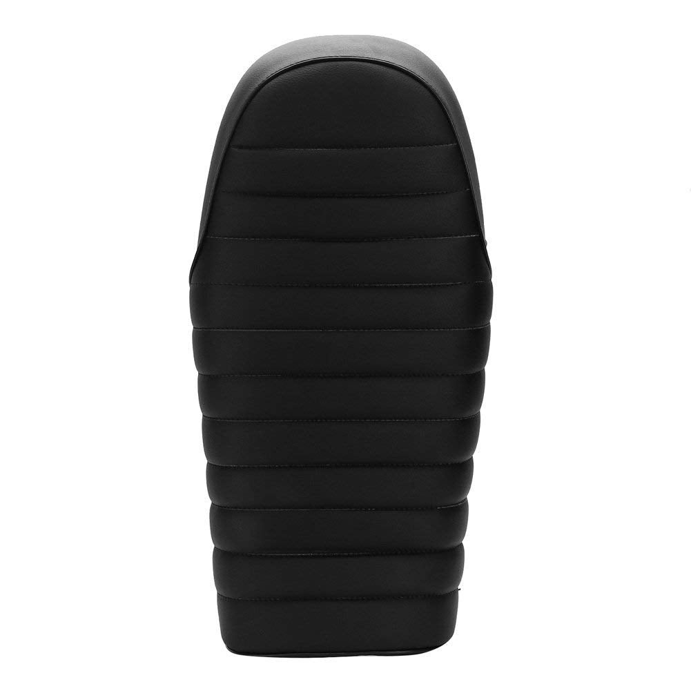 Motorcycle Cafe Racer Seat Universal Flat Brat Vintage Saddle Seat For Cb Yamaha Xj (Black)