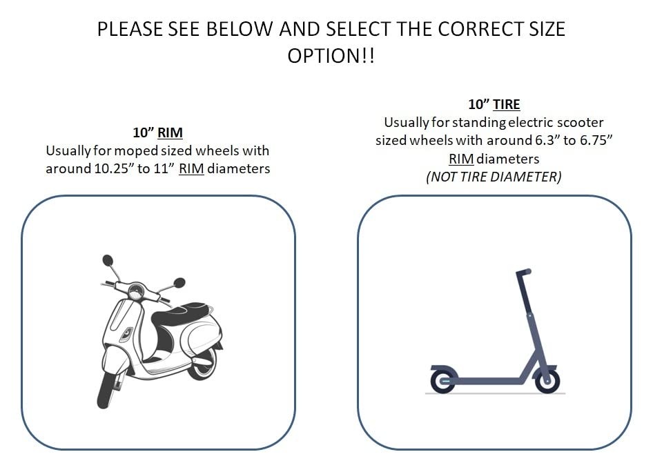Customtaylor33 Red High Intensity Grade Reflective Copyrighted Safety Rim Tapes - (Must Select Your Rim Size) (10' (Tire Size, For Standing E-Scooters, Etc.))