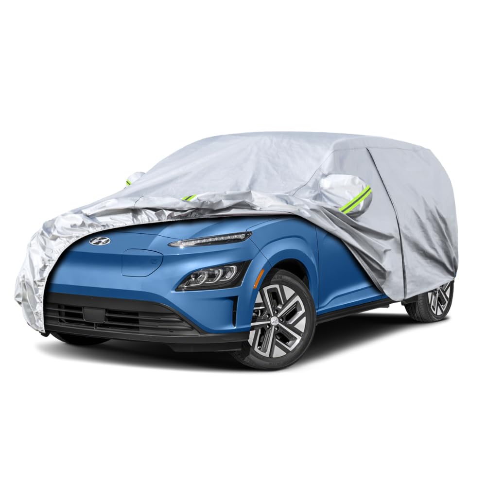 Kaugung 6 Layers Car Cover Custom Fit Hyundai Kona 2017-2025, Waterproof All Weather Resistant Outdoor Indoor Sun Rain Dust S Pr