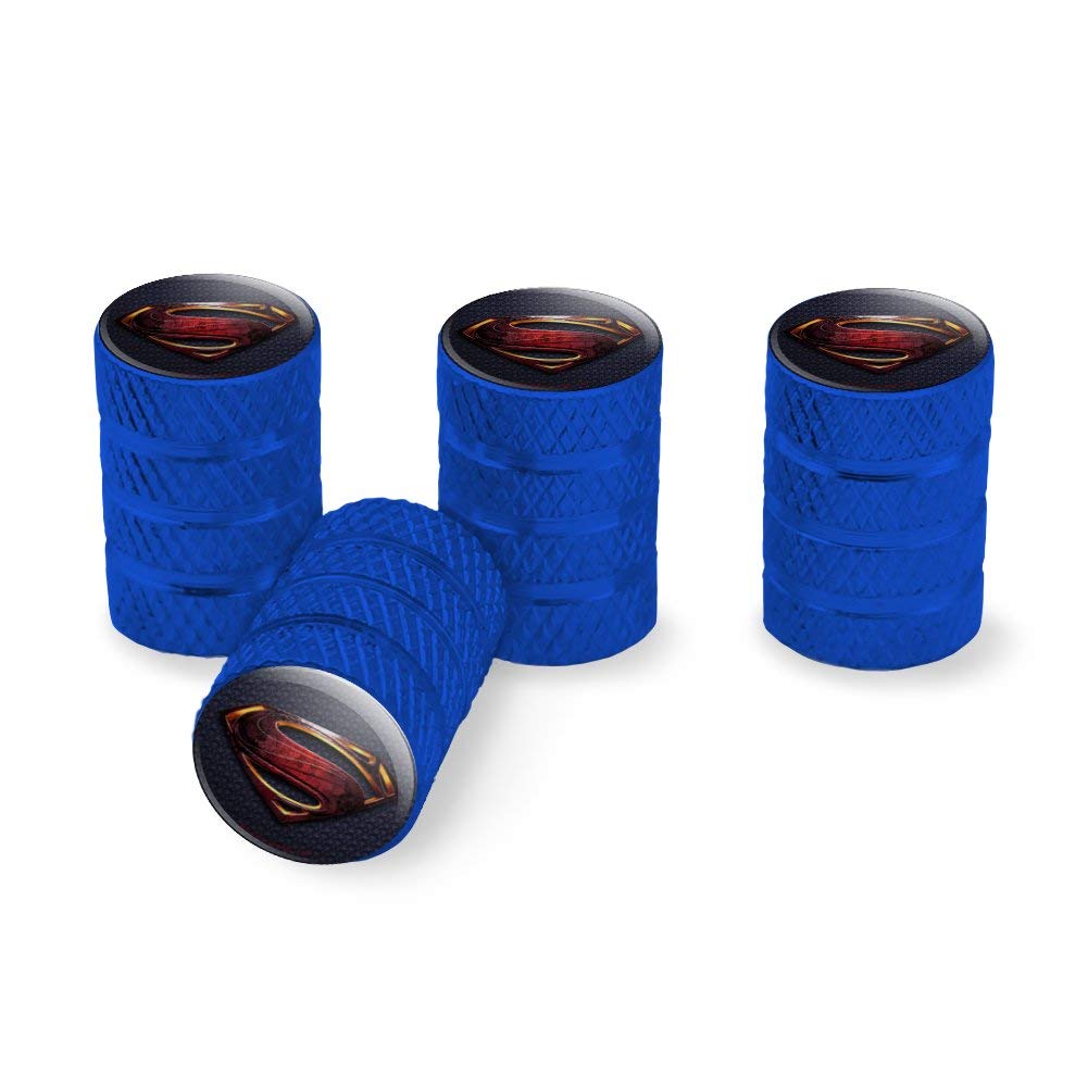 Justice League Movie Superman Logo Tire Rim Wheel Aluminum Valve Stem Caps
