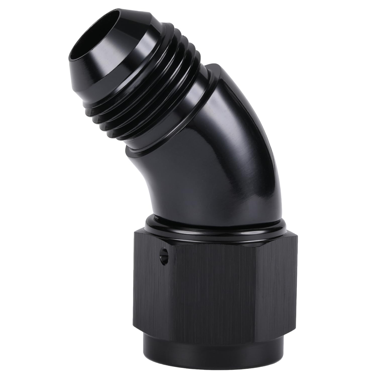Podavelle 45 Degree 8An Male To 8An Female Swivel Full Flow Fitting Adapter Coupler Aluminum Black