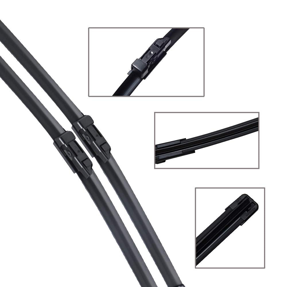 XTechnor Windshield Wiper Blades for Model 3 Model Y 2017-2024, Original Equipment Replacement Wiper Strips (Set of 2)