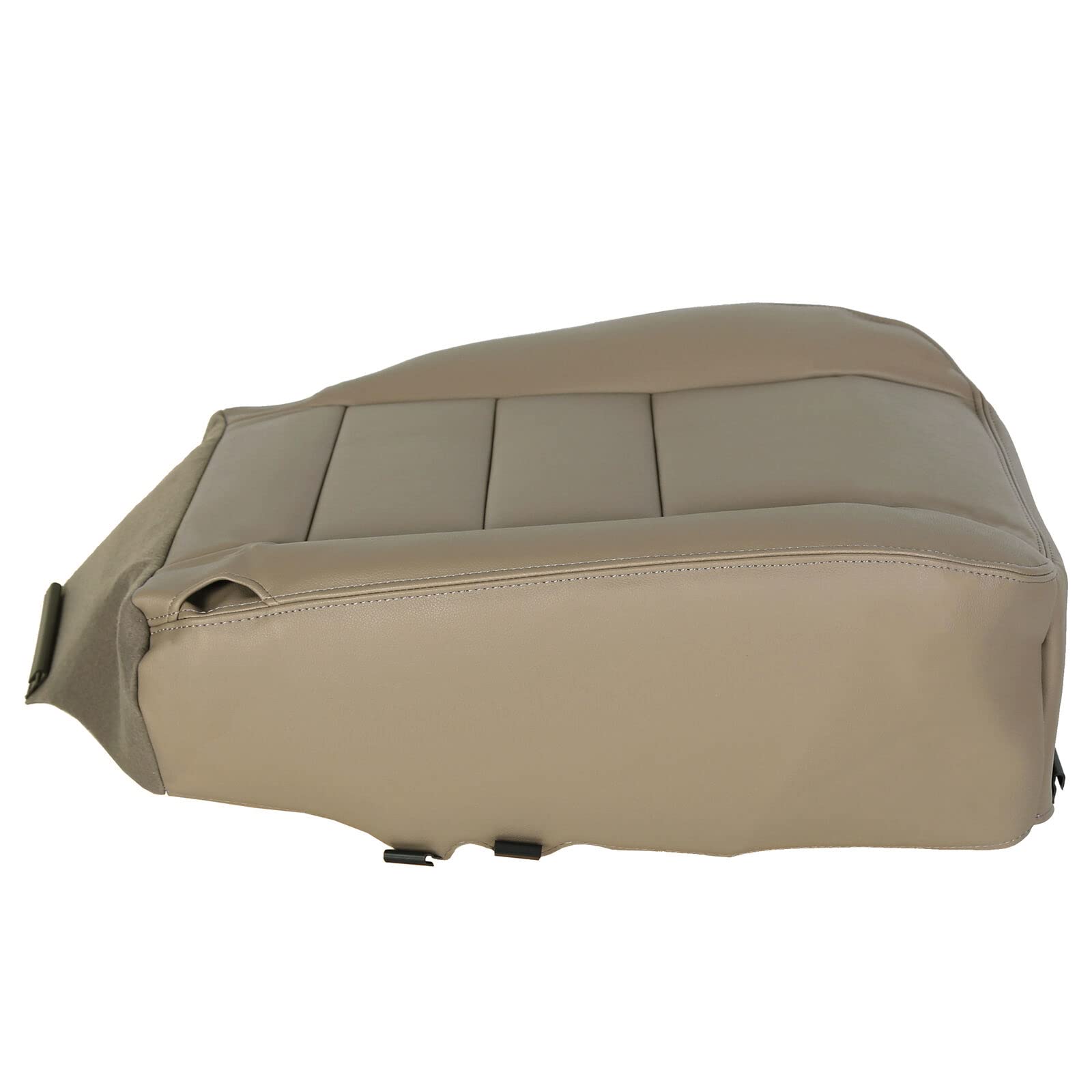 ECOTRIC Left Seat Cover Compatible with 2002-2007 Ford F250 F-350 Super Duty Lariat New Driver Seat Bottom Cushion Cover Replacement Synthetic Leather