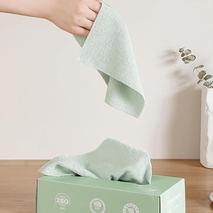 LEXSO 20 Pcs Microfiber Cleaning Cloth Set Microfiber Multi Functional Cleaning and Drying Wipes for Home Kitchen Car  Pink  C