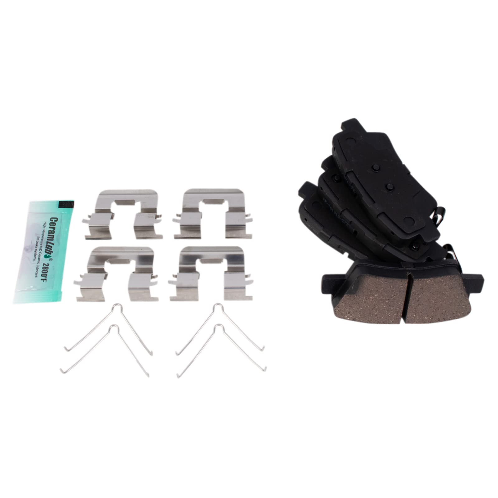 TRQ Rear Brake Pads Ceramic Compatible with 2019-2021 Hyundai Veloster 2019-2022 Kia Forte Niro EV