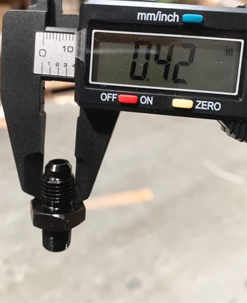 4AN to 1/8 NPT Male Hose Fitting Adapter, Universal Aluminum Flare Male 4AN to 1/8'' NPT Union Fuel Oil Line Pipe Connector Blac