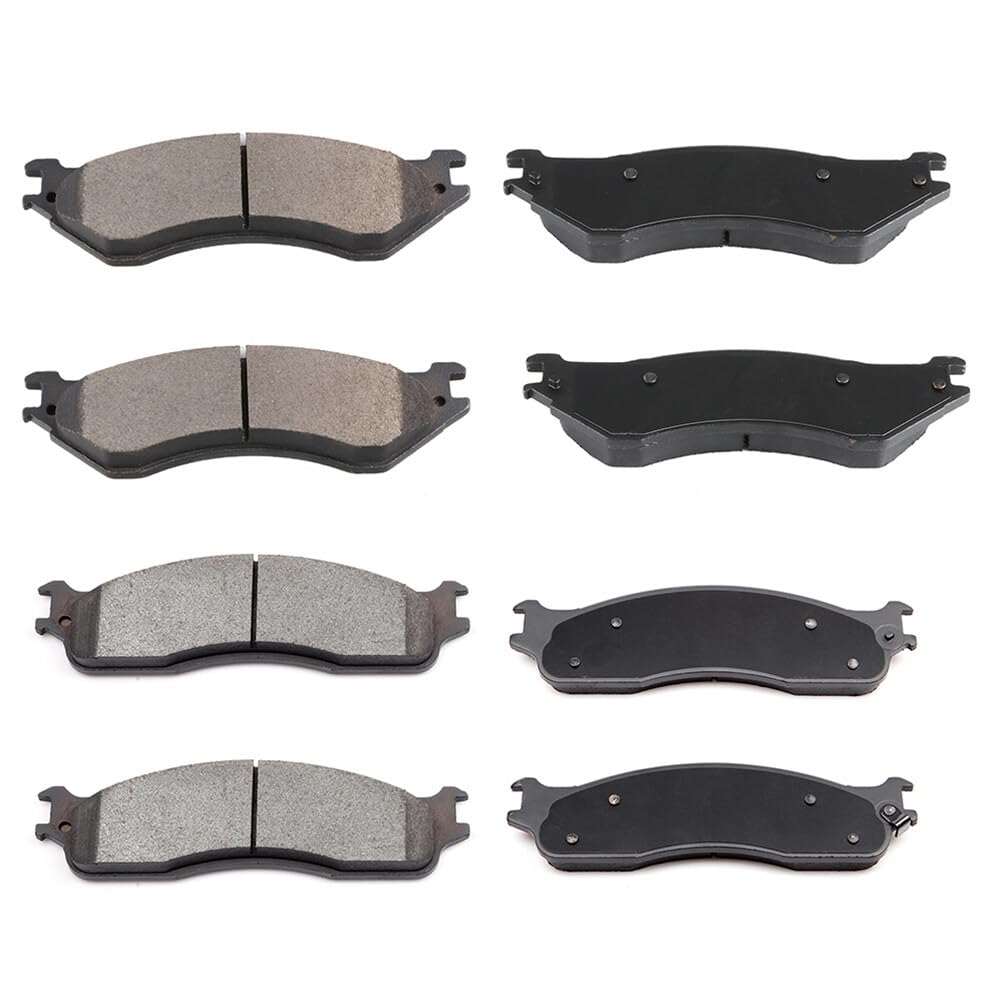 Cciyu D965 D1077 Front & Rear Semi-Metallic Disc Brake Pads Kit For Dodge Ram 1500 2006-2008,For Dodge Ram 2500 2003-2008,For Do