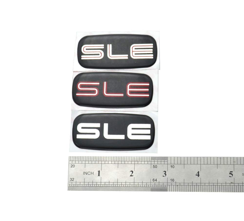 Pair Set Of 2 Sle Nameplate Emblem 3D Badge Replacement For Gmc Chevrolet Sierra Suburban Yukon 1500 2500 3500 (Silver/Black)