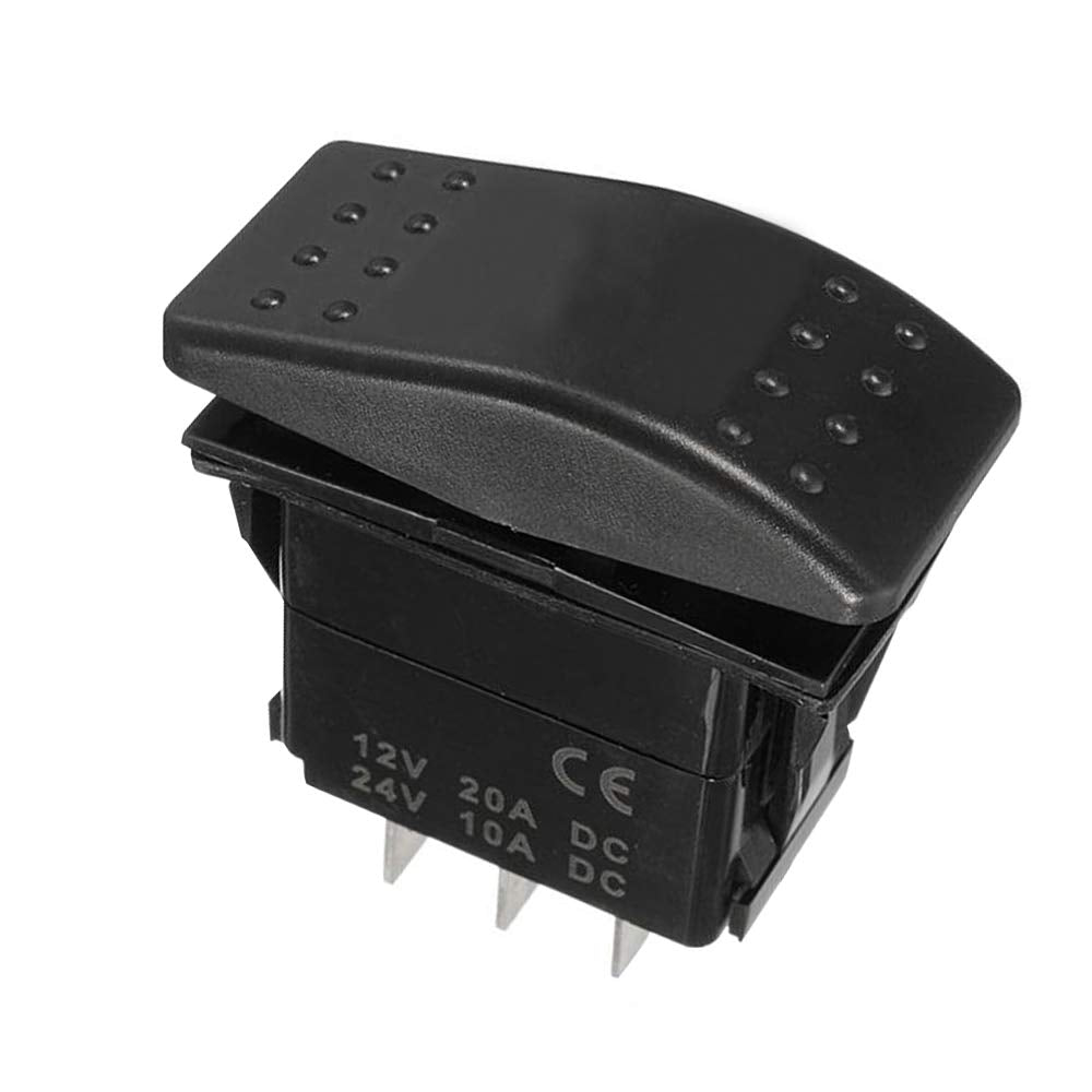 Etopar 3 X Momentary Heavy Duty Car Rocker Switch Dash Dashboard Dual (On) Off (On) 6Pin Dpdt Toggle Switch Waterproof 12V 20A 24V 10A
