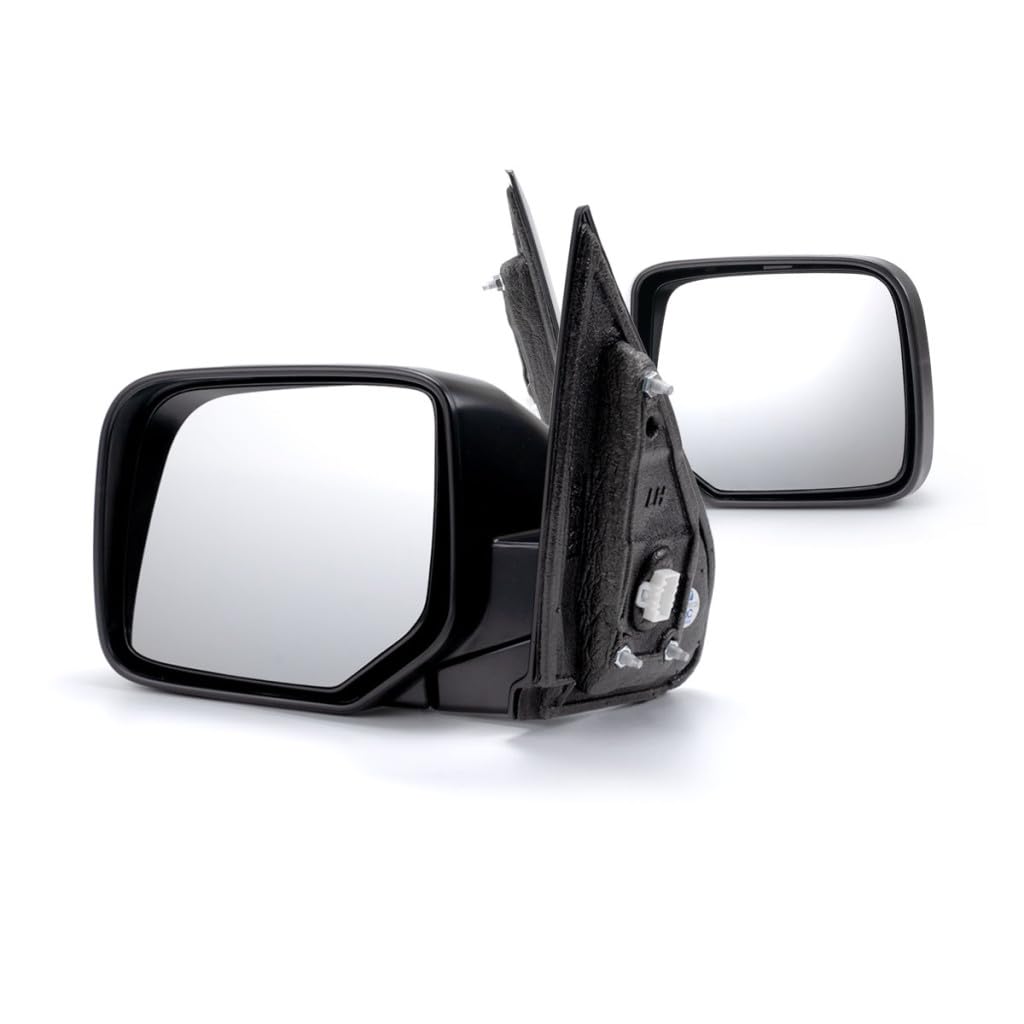 For Honda Pilot 2009-2015 Door Mirror Driver and Passenger Side | Pair | Power | Non-Heated | Textured Black | Replacement For 7