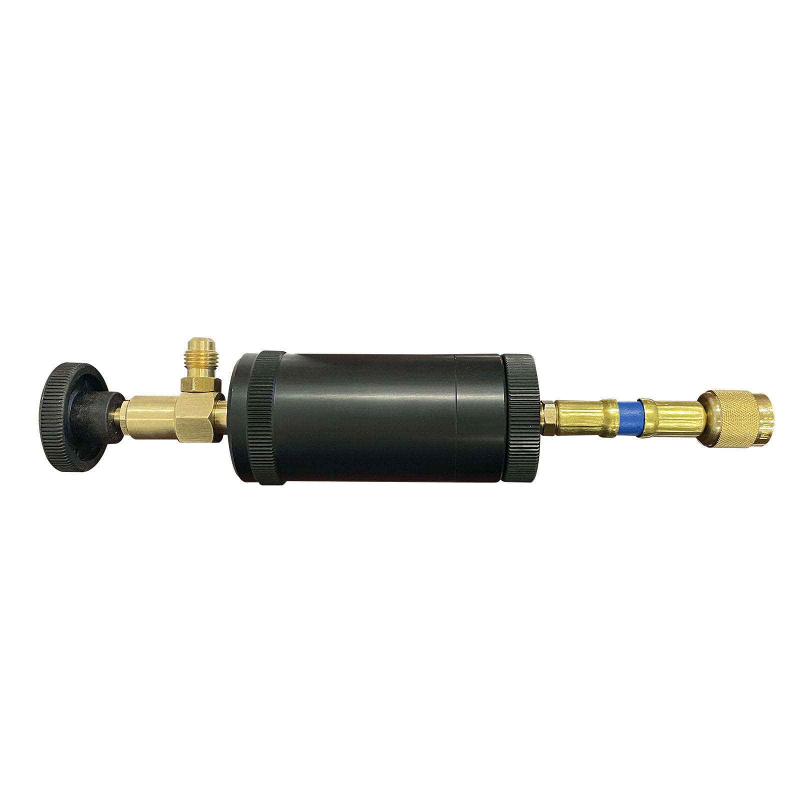 Mastercool 90375 Standard Oil and Dye Injector for R12 A/C Systems - 2 oz Heavy-Duty Canister - 1/4    FFL x 1/4    MFL Flare Fi